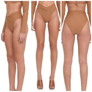 Andrea Iyamah akacia bikini bottom in nude - XS nwt